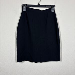 Susanna Beverly Hills Designer Womens Pencil Midi Skirt Black Back Slit